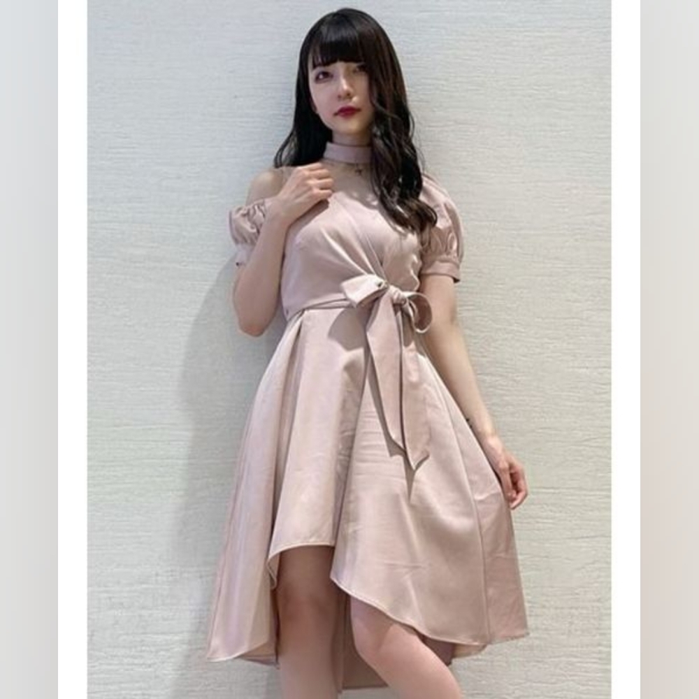 EATME 2-Way One Shoulder Irregular Hem One Piece Dress